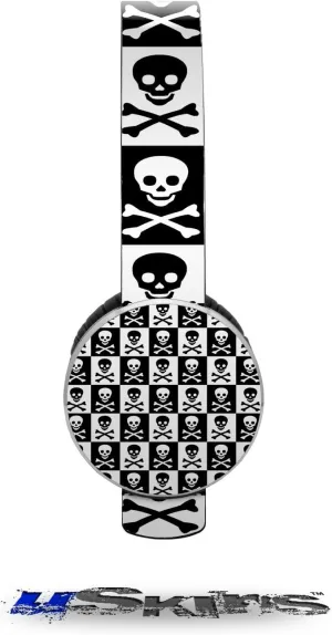 Skull Checkerboard Decal Style Skin (fits Sol Republic Tracks Headphones - Headphones NOT Included)