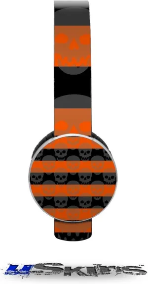Skull Stripes Orange Decal Style Skin (fits Sol Republic Tracks Headphones - HEADPHONES NOT INCLUDED)