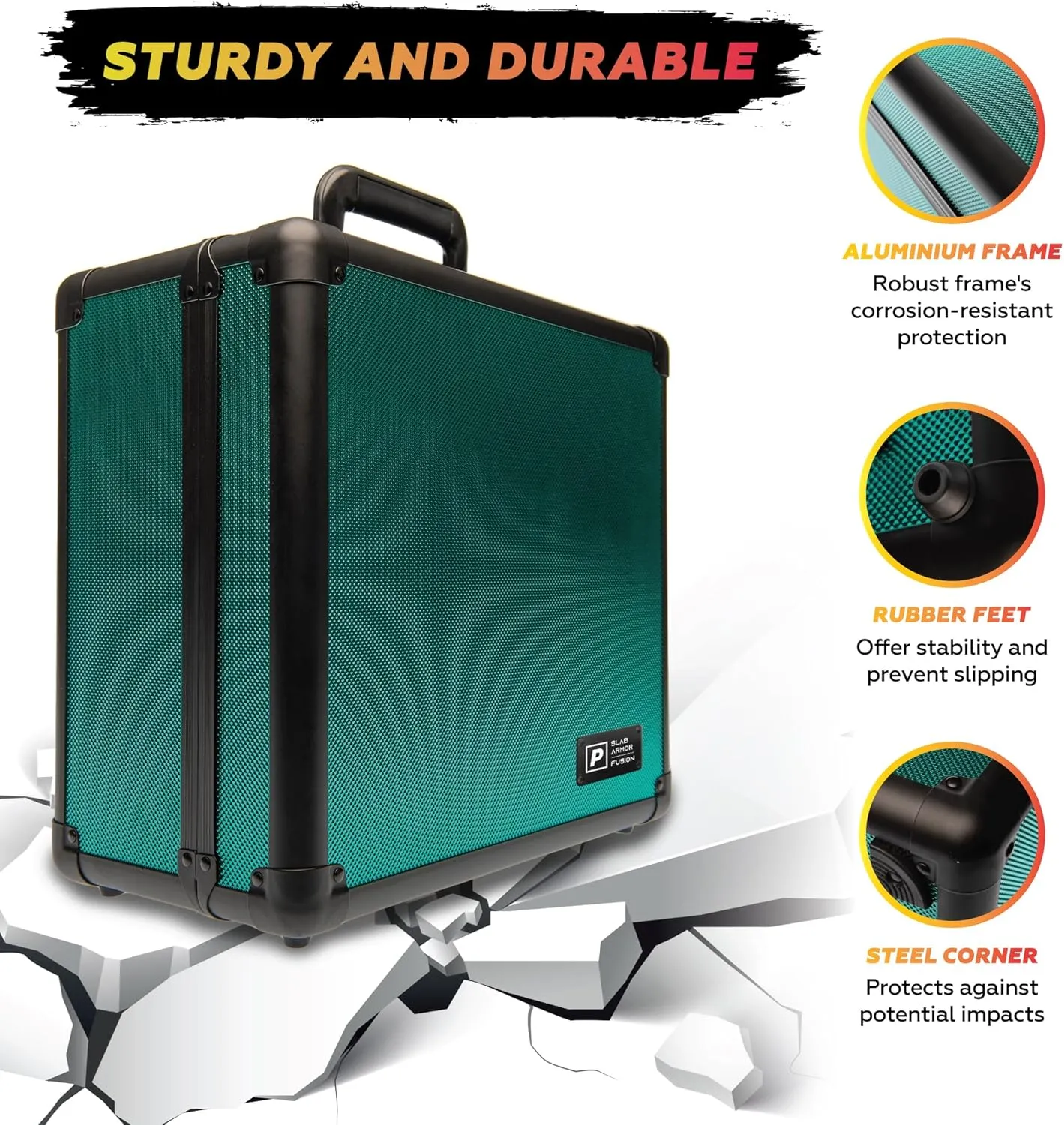 SLAB ARMOR FUSION 120  3 Row Psa Graded Card Storage Box Graded Card Case Psa Slab Case for Graded Cards Psa Card Case Baseball Card Cases for Sports Cards Storage (Green)