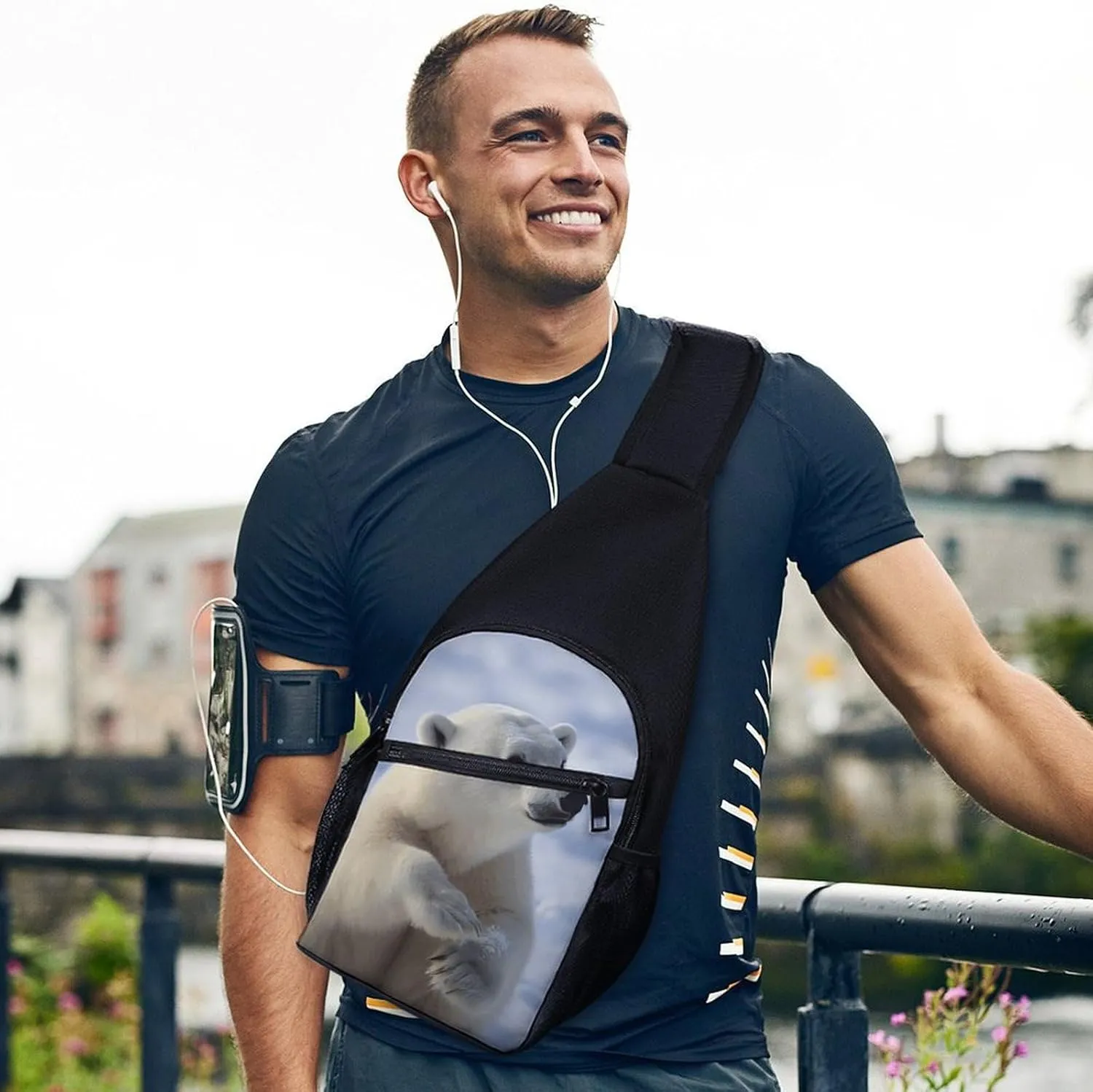 Sling Bag for Women Men Crossbody Bag Chest Bag Party Lights Sling Backpack Fanny Packs Travel Hiking Daypack