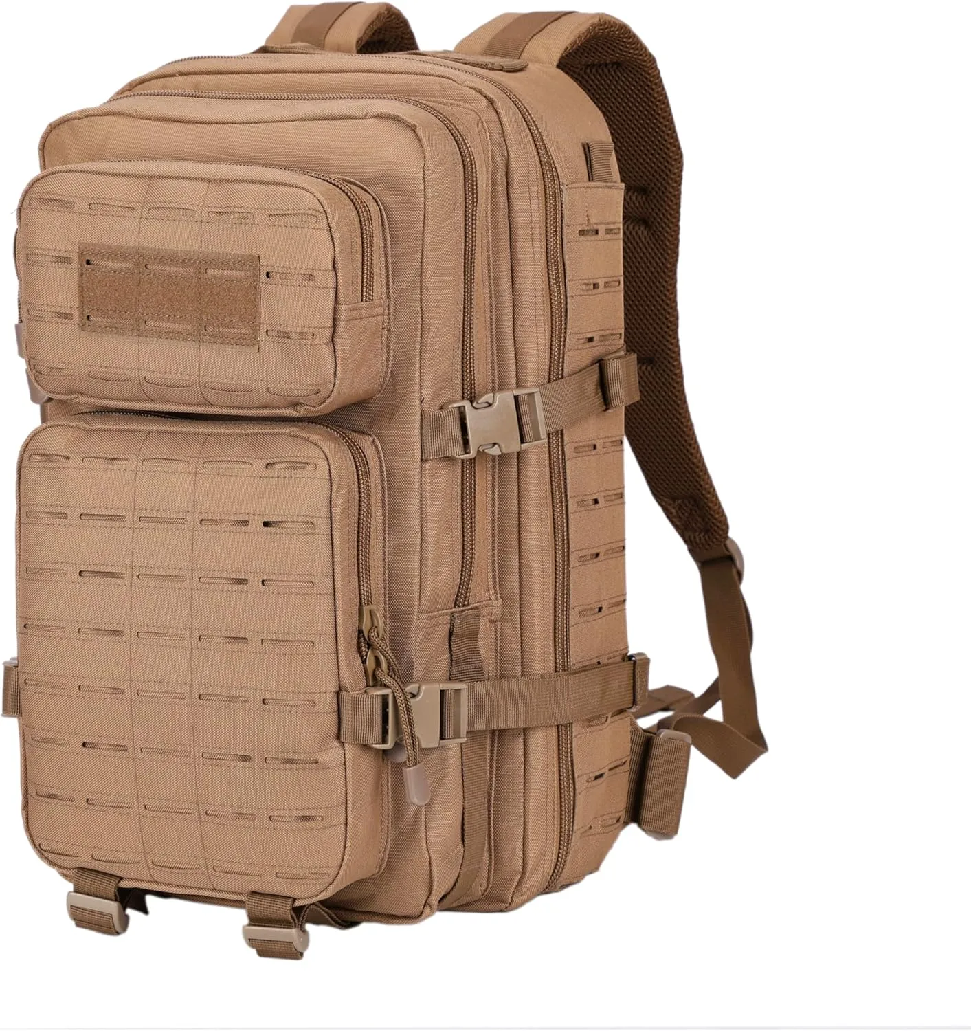 Small 40L Military Backpack Tactical Backpack Assault Pack Bug Out Bag with Molle for Hiking Rucksack Trekking (Tan)