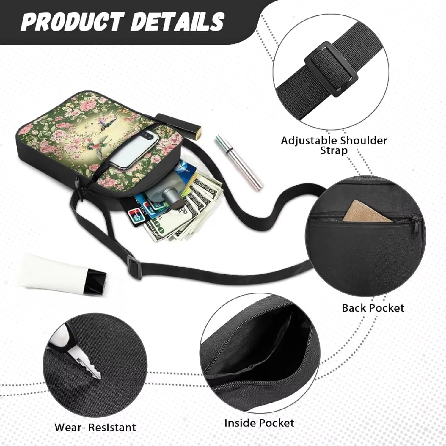Small Crossbody Purse Cute Travel Cell Phone Purse Kawaii Cross Body Bag Purses for Women Men Boys Girls