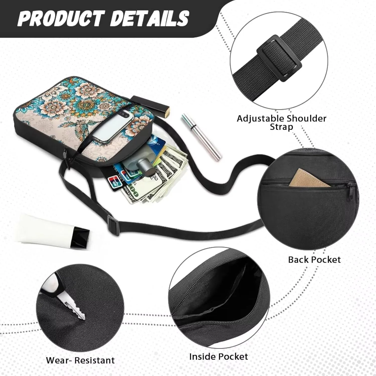 Small Crossbody Purse Cute Travel Cell Phone Purse Kawaii Cross Body Bag Purses for Women Men Boys Girls