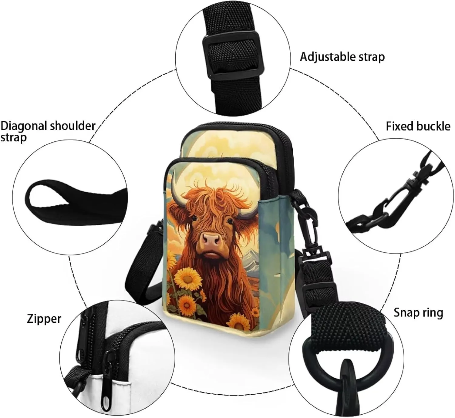 Small Crossbody Purse for Adults Kids Sling Flight Bag