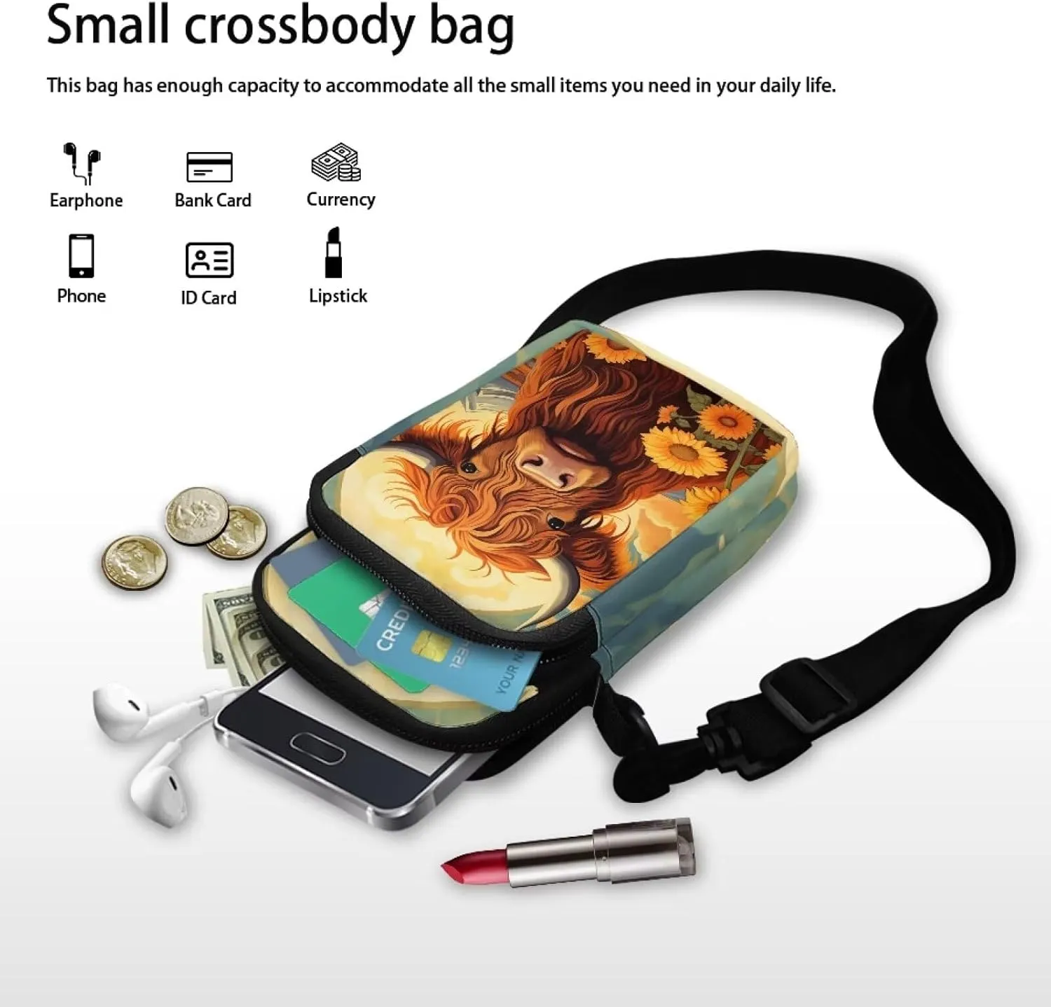 Small Crossbody Purse for Adults Kids Sling Flight Bag
