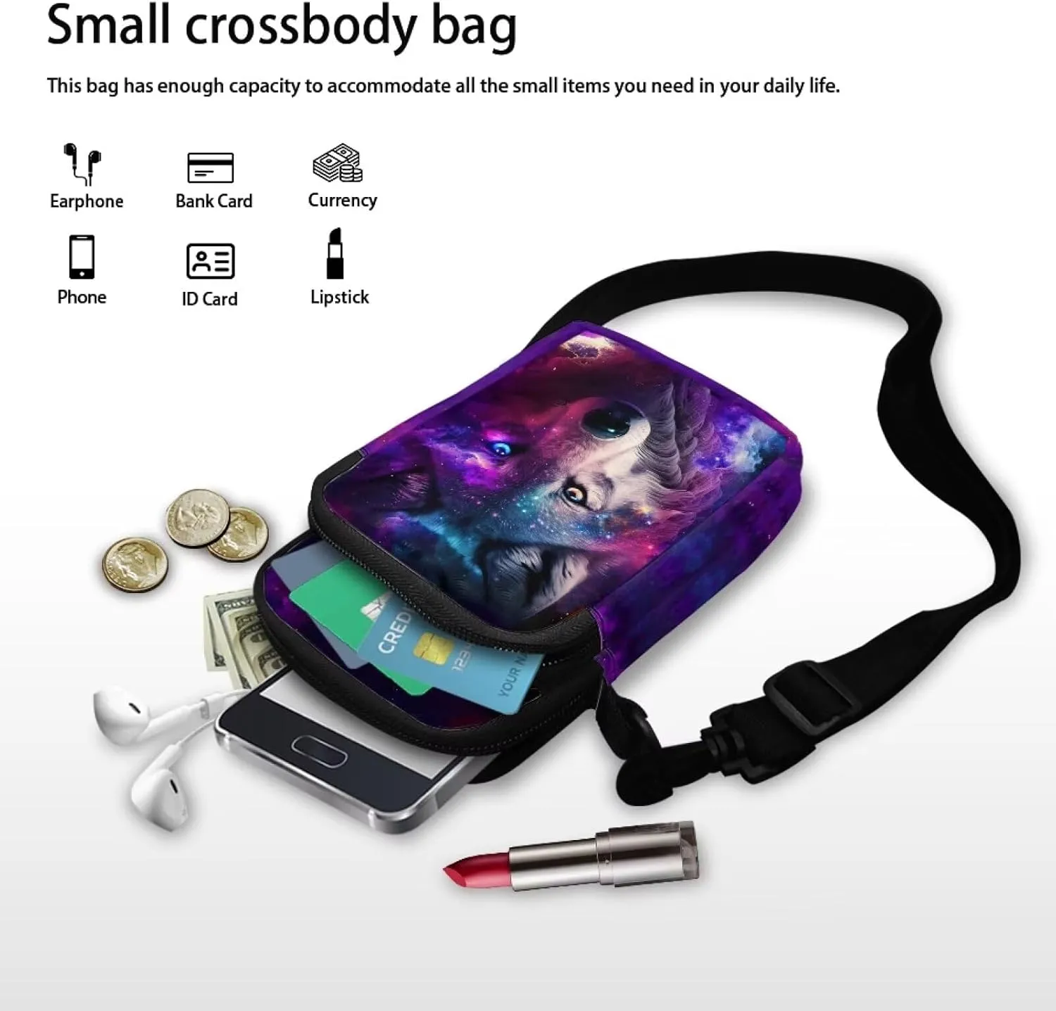 Small Crossbody Purse for Adults Kids Sling Flight Bag