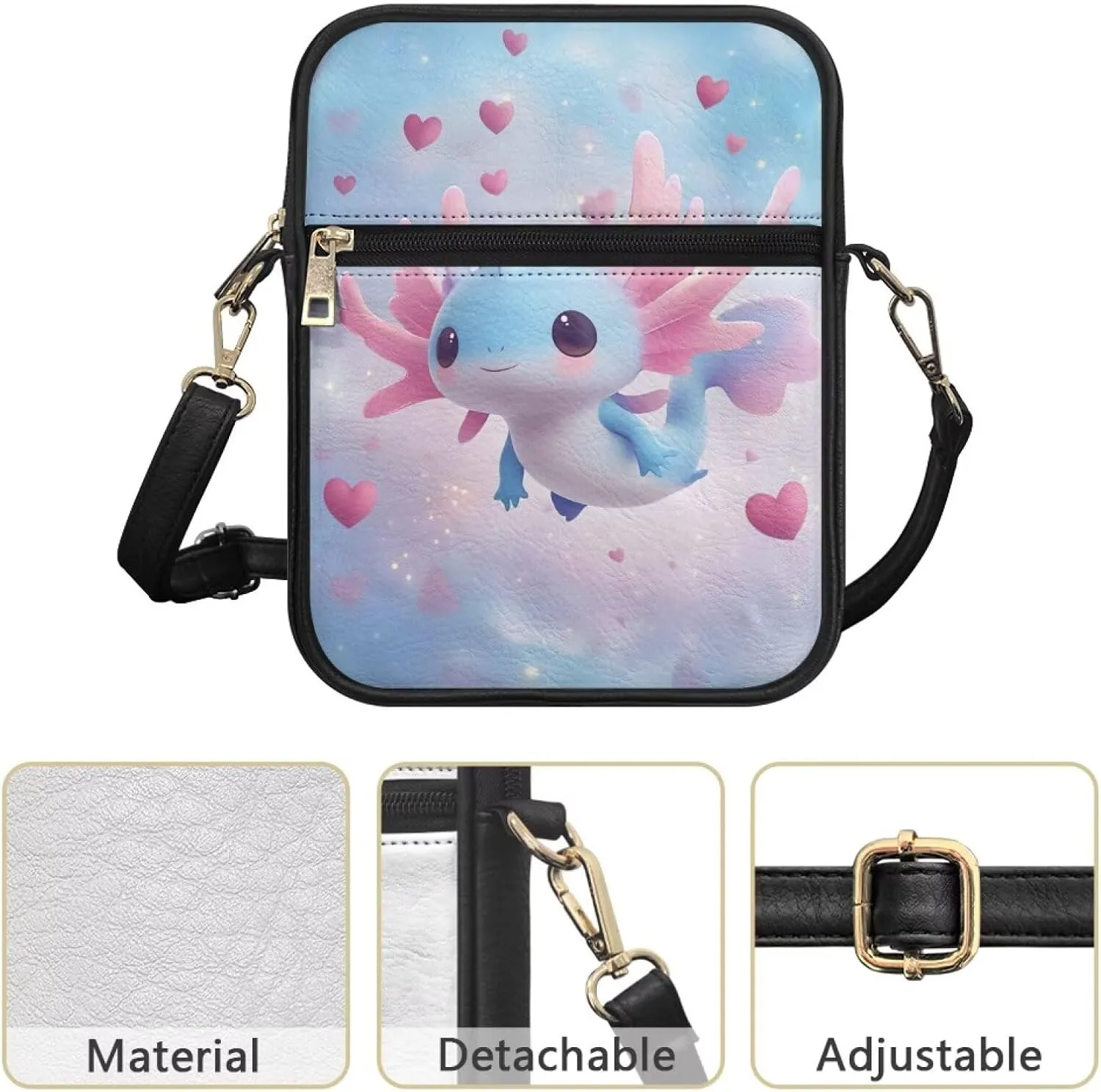 Small Messenger Bag with Adjustable Strap for Women Travel Hiking