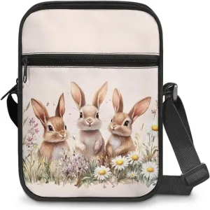 Small Messenger Shoulder Bag Mini Crossbody Bag for Women Men Light Zipper Pocket Travel Bag with Adjustable Strap