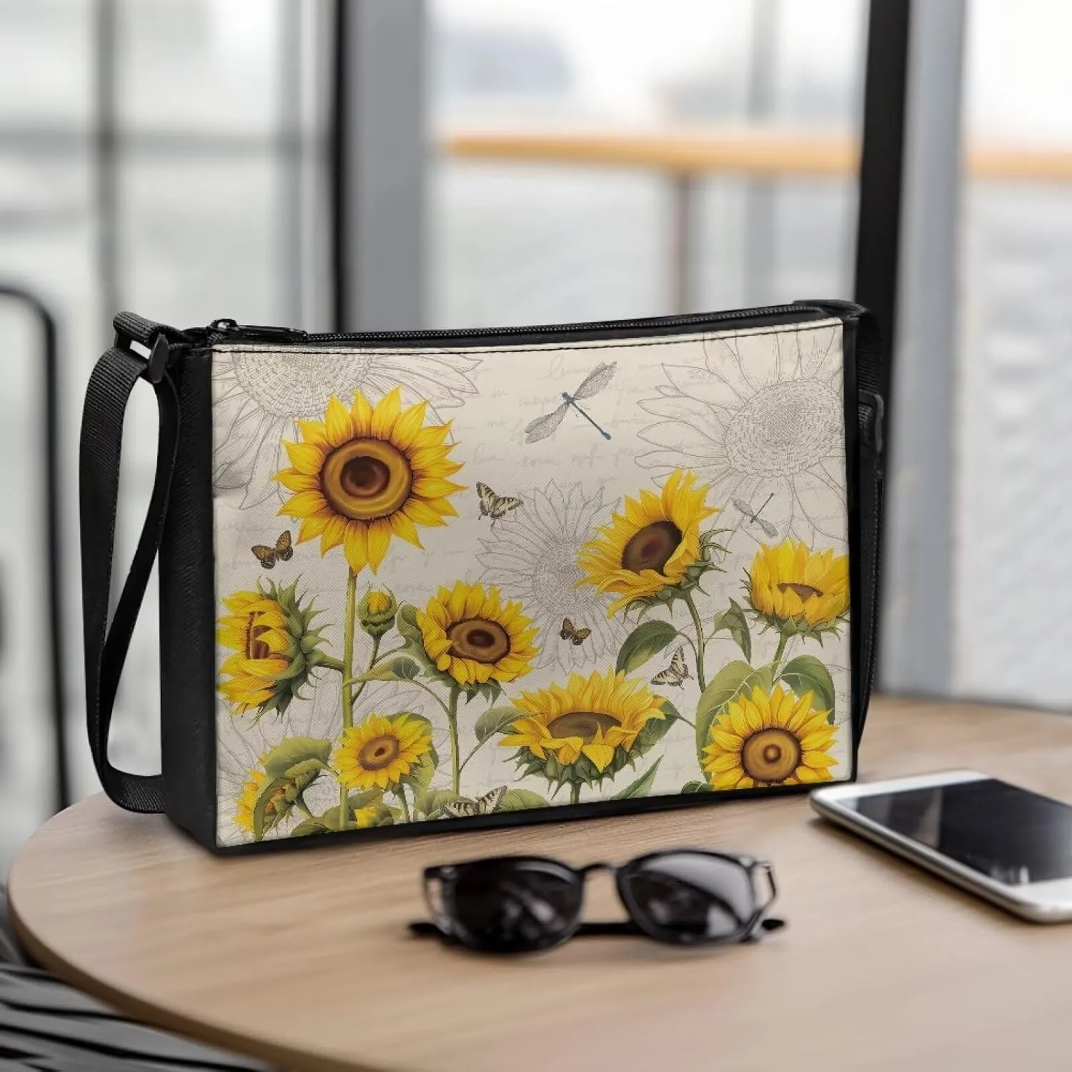 Small Shoulder Bag for Women ＆ Men Adjustable Crossbody Bag with Zipper Closure Trendy Sling Bag for Travel Sports