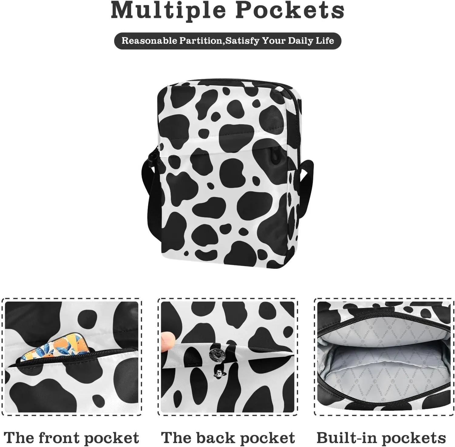 Small Shoulder Messenger Bags Women and Men Mini Adjustable Crossbody Handbag