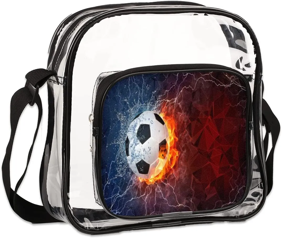 Snowman Christmas Winter Clear Crossbody Bag Clear Messenger Bag Shoulder Bags Clear Purse Stadium Approved