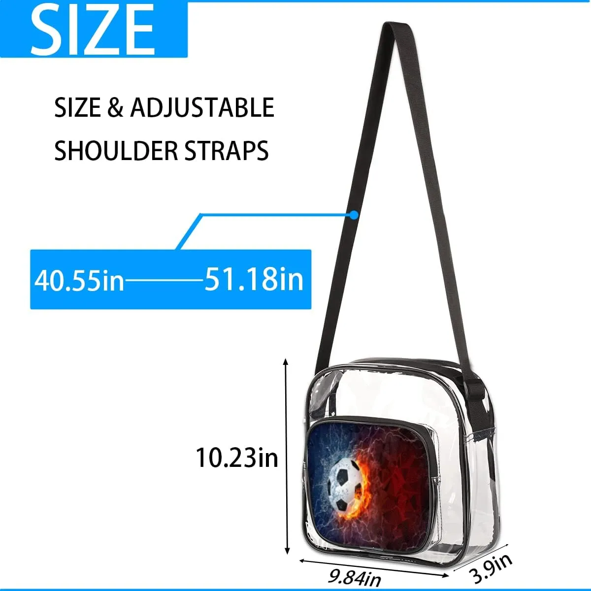 Snowman Christmas Winter Clear Crossbody Bag Clear Messenger Bag Shoulder Bags Clear Purse Stadium Approved
