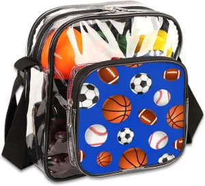 Snowman Christmas Winter Clear Crossbody Bag Clear Messenger Bag Shoulder Bags Clear Purse Stadium Approved