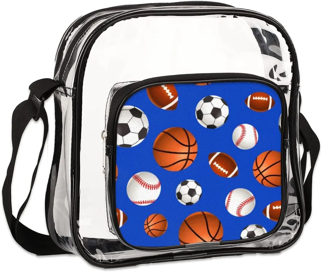 Snowman Christmas Winter Clear Crossbody Bag Clear Messenger Bag Shoulder Bags Clear Purse Stadium Approved