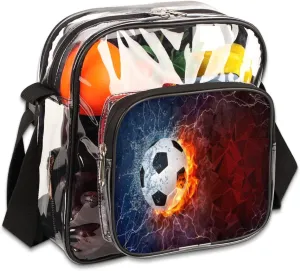 Snowman Christmas Winter Clear Crossbody Bag Clear Messenger Bag Shoulder Bags Clear Purse Stadium Approved