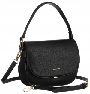 SOFIA BLACK - quality faux leather shoulder/crossbody handbag