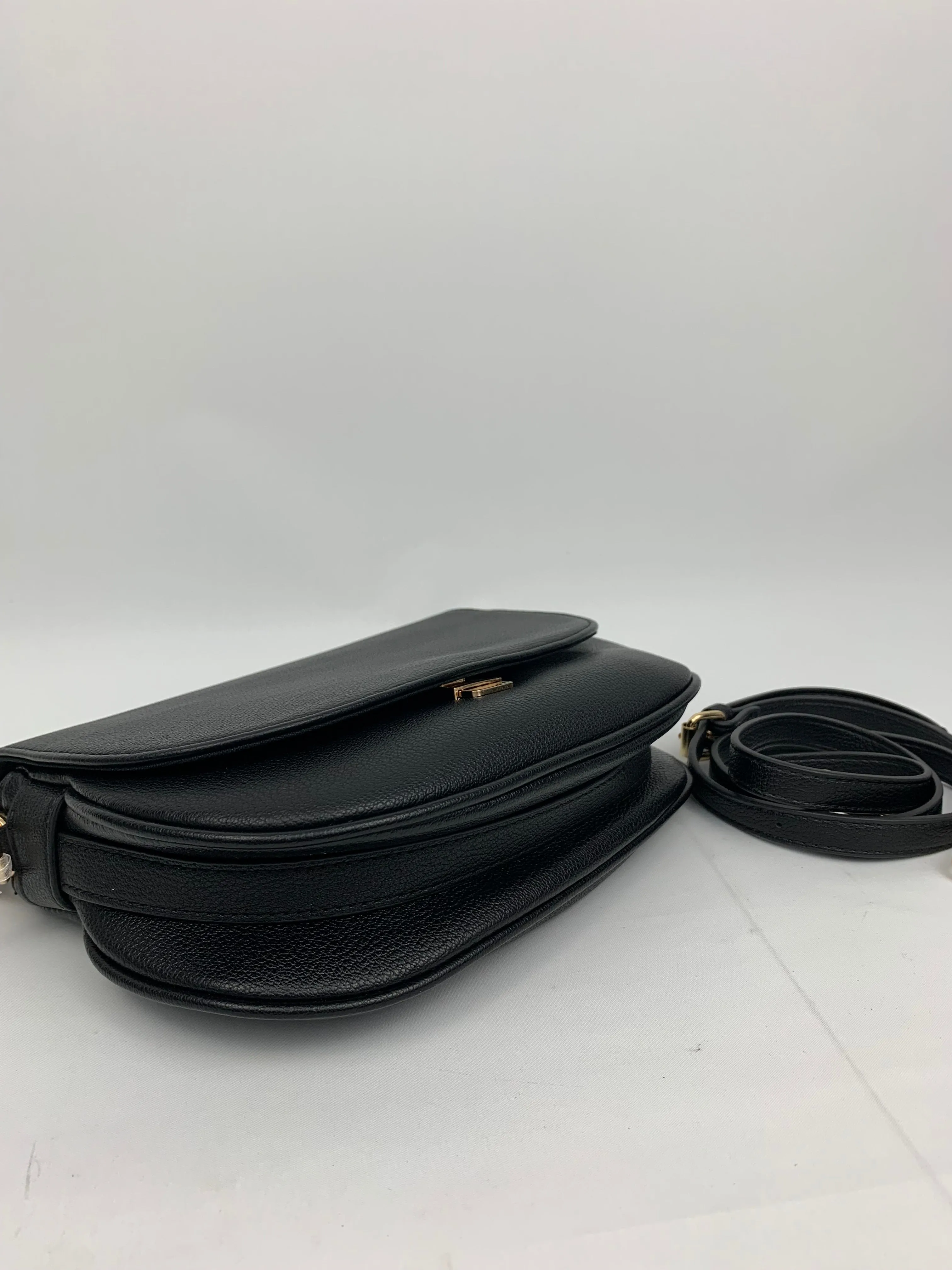 SOFIA BLACK - quality faux leather shoulder/crossbody handbag