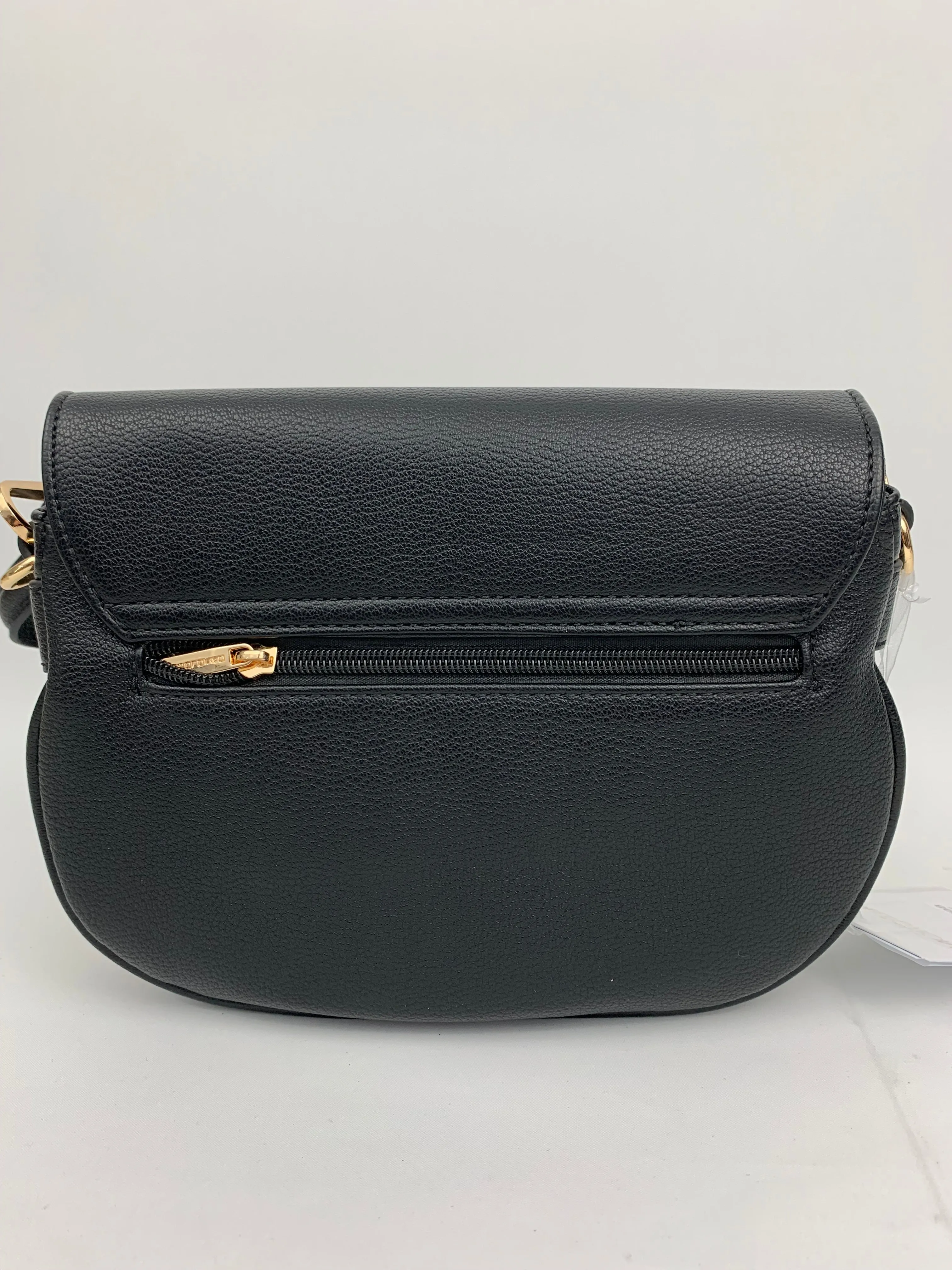 SOFIA BLACK - quality faux leather shoulder/crossbody handbag