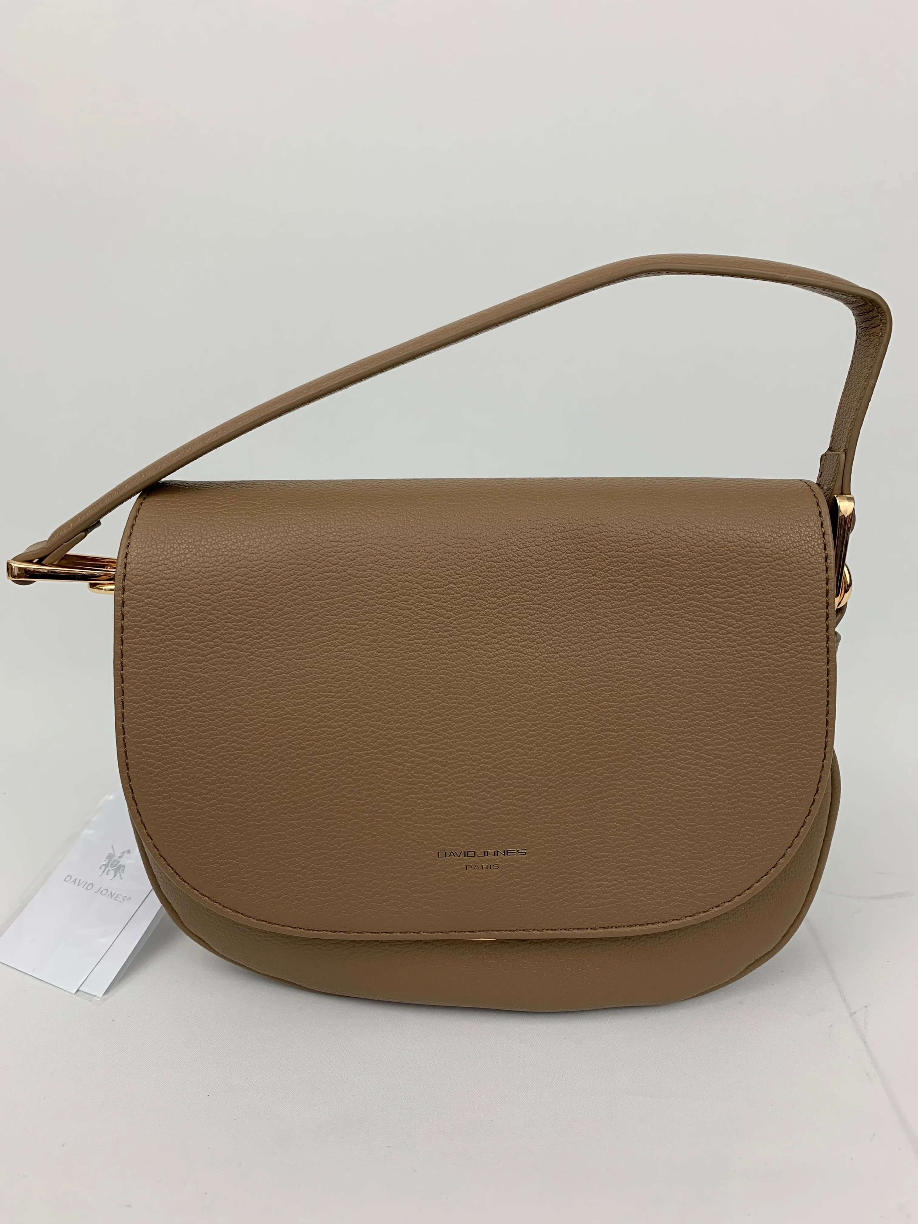 SOFIA TAUPE - quality faux leather shoulder/crossbody handbag