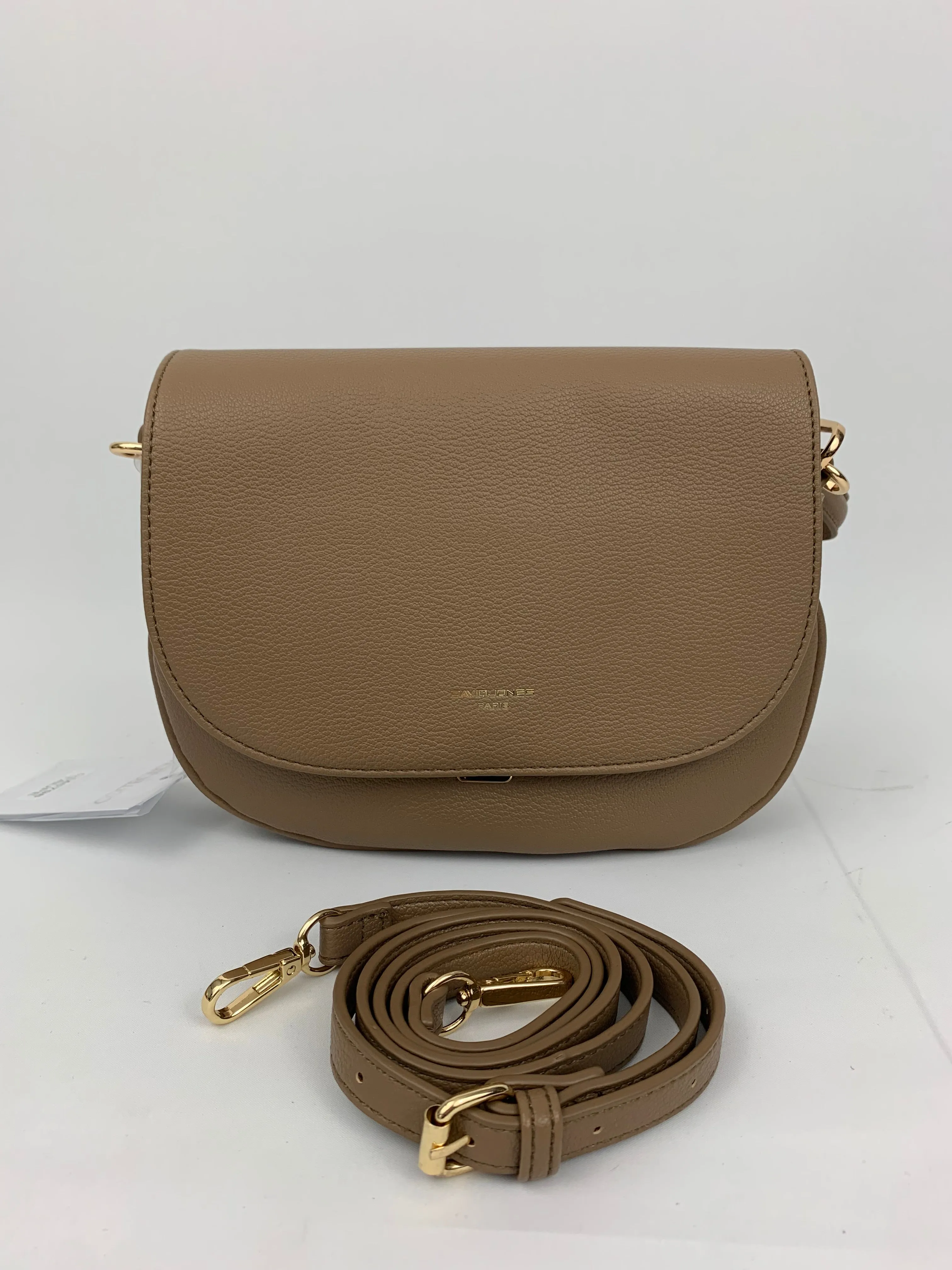 SOFIA TAUPE - quality faux leather shoulder/crossbody handbag