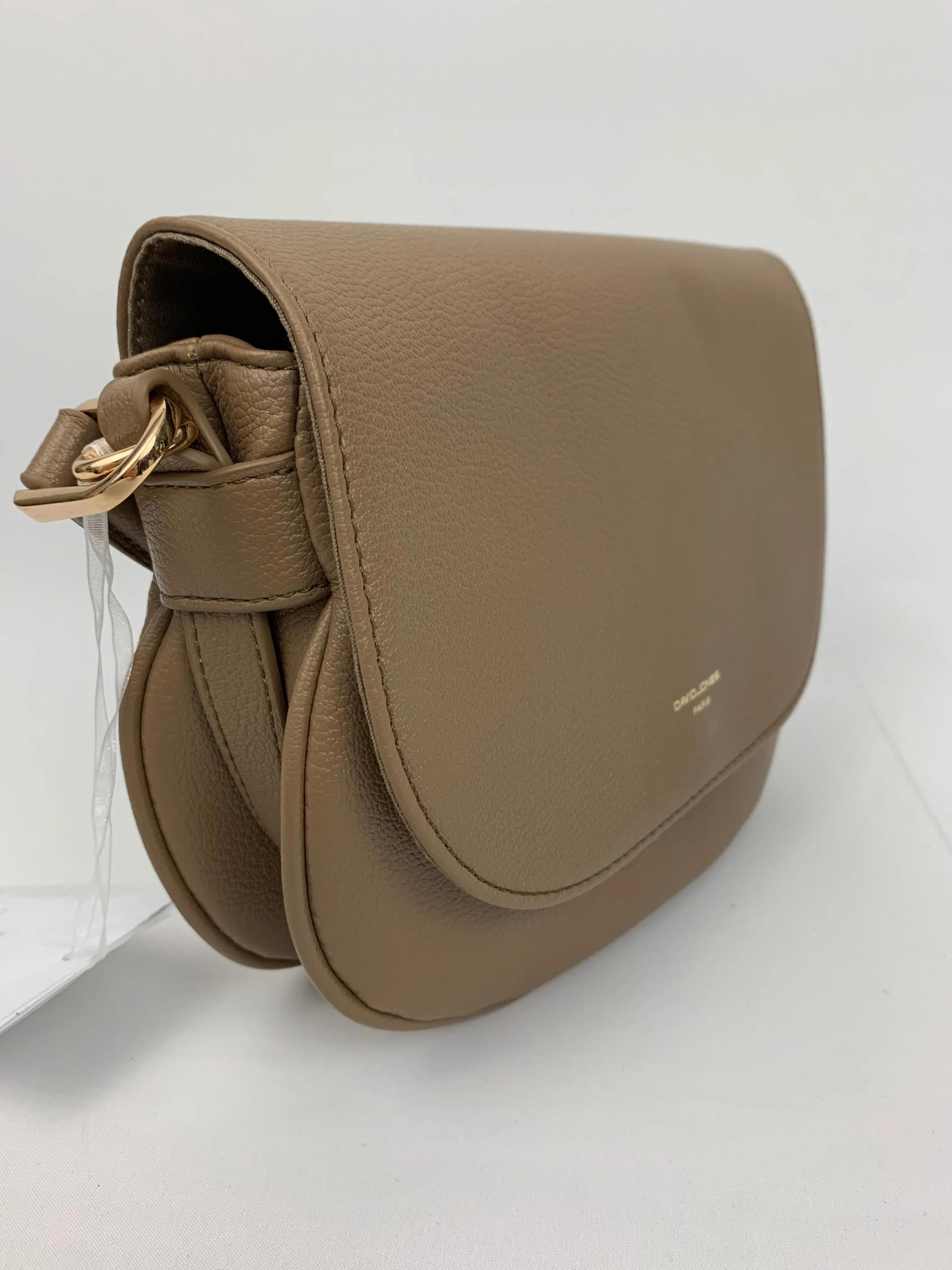 SOFIA TAUPE - quality faux leather shoulder/crossbody handbag