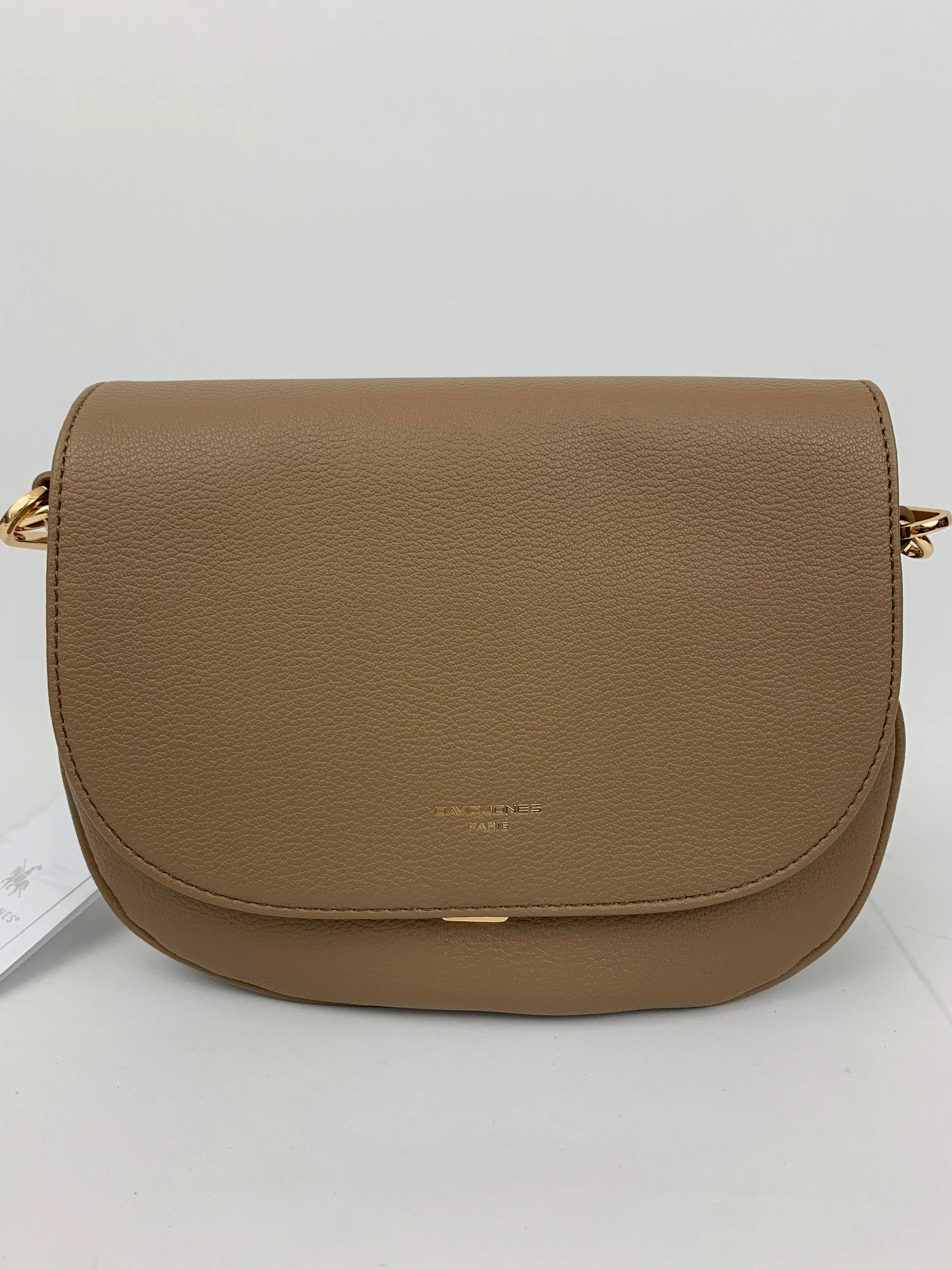 SOFIA TAUPE - quality faux leather shoulder/crossbody handbag