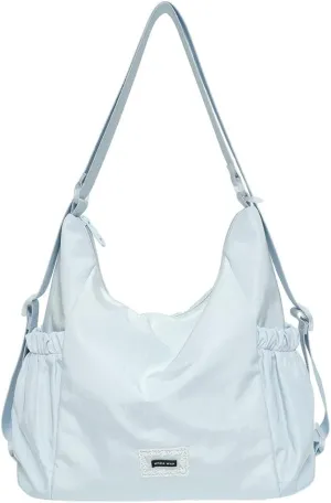 Soft Fabric Crossbody Bag for Women Large Shoulder Handbag Lightweight Tote Purse College Travel Work