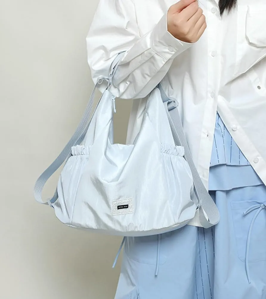Soft Fabric Crossbody Bag for Women Large Shoulder Handbag Lightweight Tote Purse College Travel Work