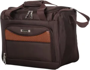 Softside Carry-On Bag for Men, Overnight Weekender Tote 16 Inch Brown
