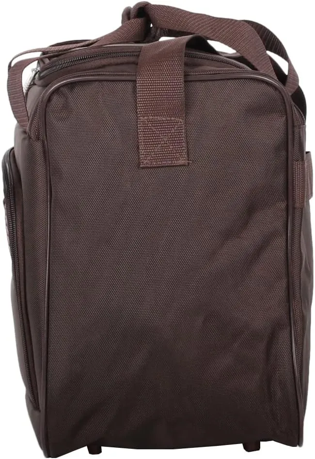 Softside Carry-On Bag for Men, Overnight Weekender Tote 16 Inch Brown