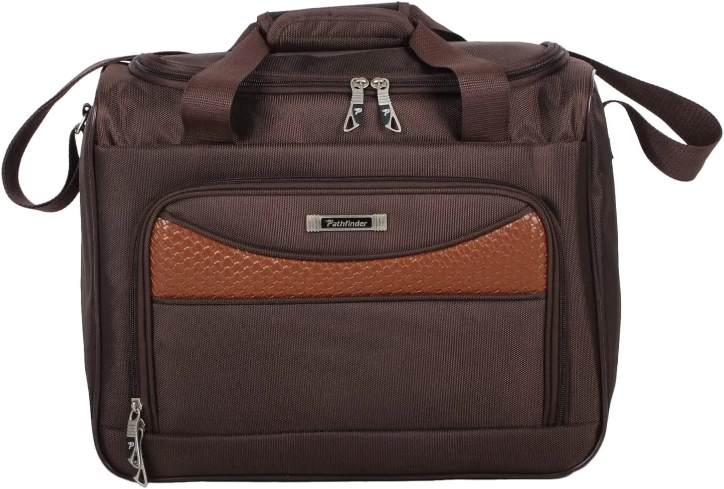 Softside Carry-On Bag for Men, Overnight Weekender Tote 16 Inch Brown