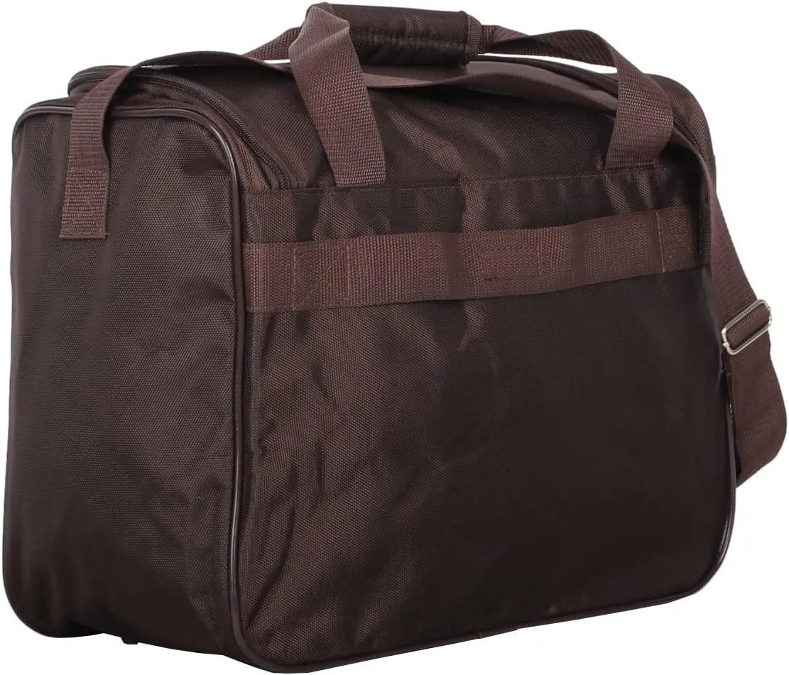 Softside Carry-On Bag for Men, Overnight Weekender Tote 16 Inch Brown