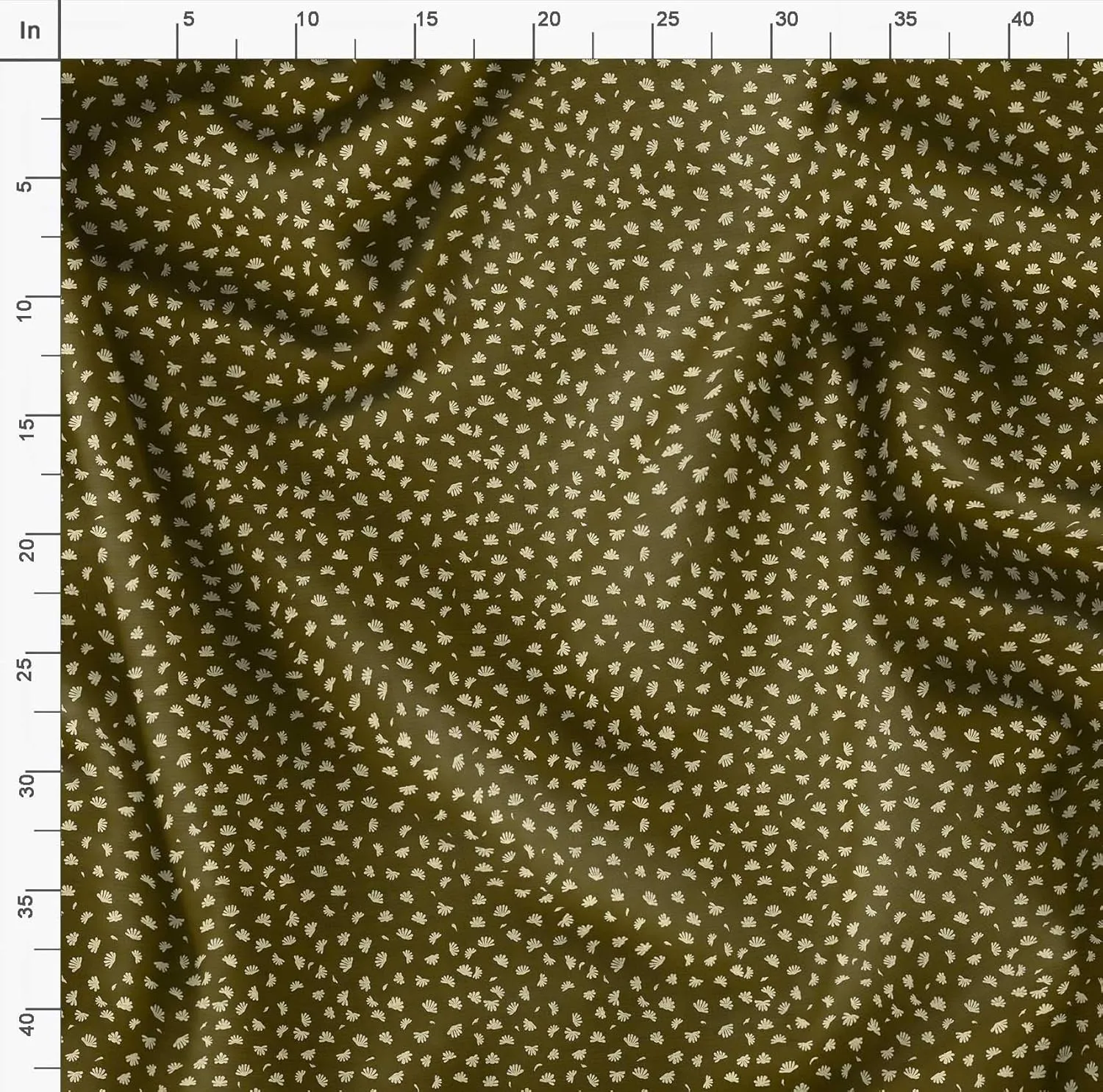 Soimoi Florals Print - Green, Canvas Fabric Material - 56 Inch Wide, 1 Yard, Unstitched Fabric for Upholstery, Bags, Workwear and Outdoor Gear.
