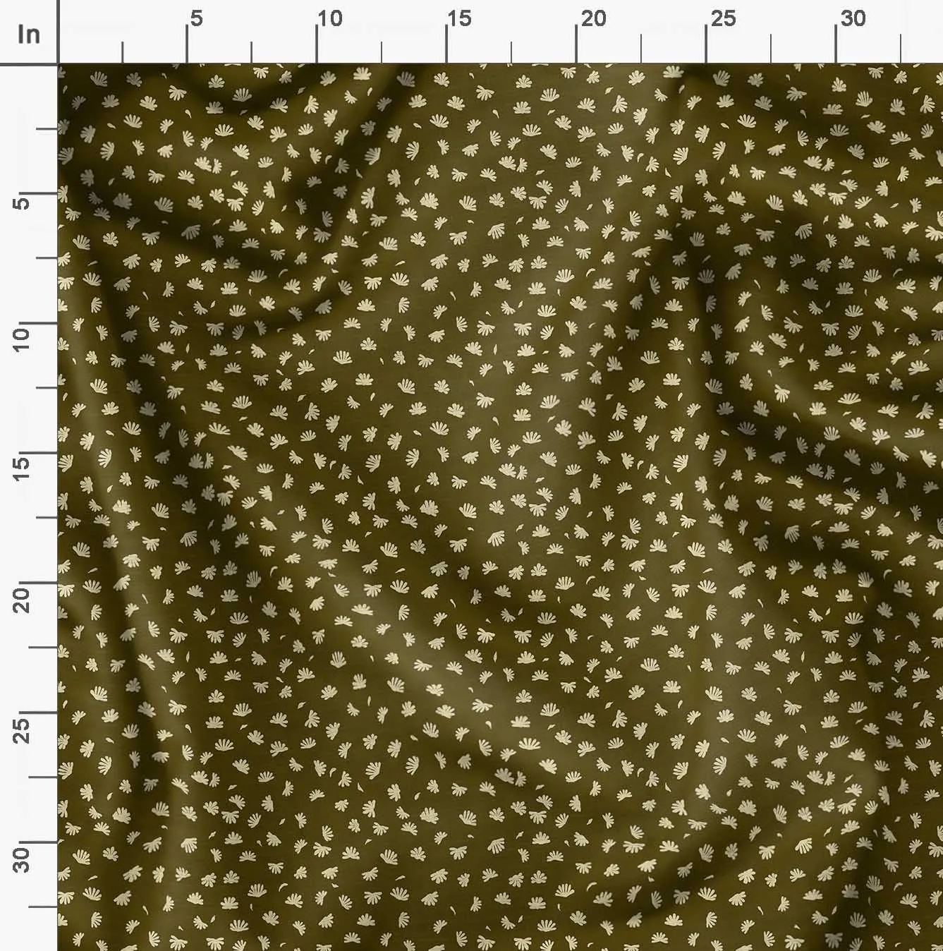 Soimoi Florals Print - Green, Canvas Fabric Material - 56 Inch Wide, 1 Yard, Unstitched Fabric for Upholstery, Bags, Workwear and Outdoor Gear.