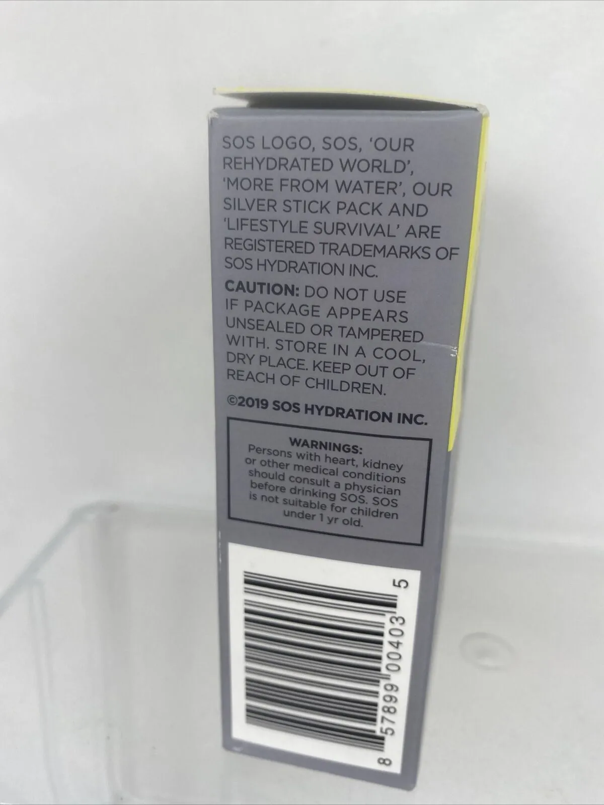 SOS Hydration Citrus Electrolyte Drink Mix 10 Packs Keto 10 Calorie 6/23