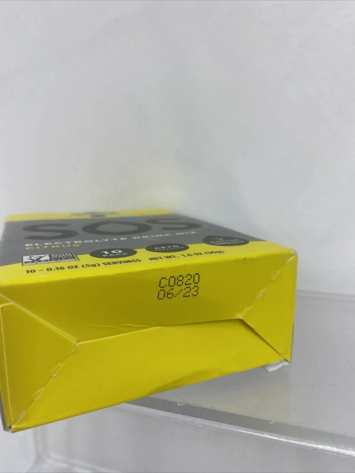 SOS Hydration Citrus Electrolyte Drink Mix 10 Packs Keto 10 Calorie 6/23