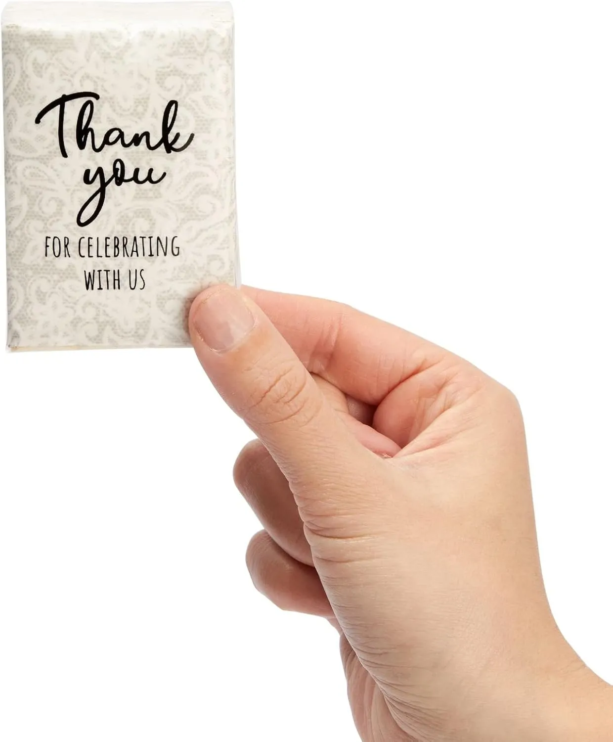 Sparkle and Bash 60 3 Ply Bamboo Thank You Pocket Tissues Travel Packs for Anniversary Items - 3x2 In Thank You for Celebrating With Us Tissue Travel Packs