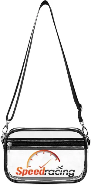 Speed-Racing Clear Stadium Bag Mini Crossbody Bag Anti-Theft Side Shoulder Bags Messenger Bag Unisex