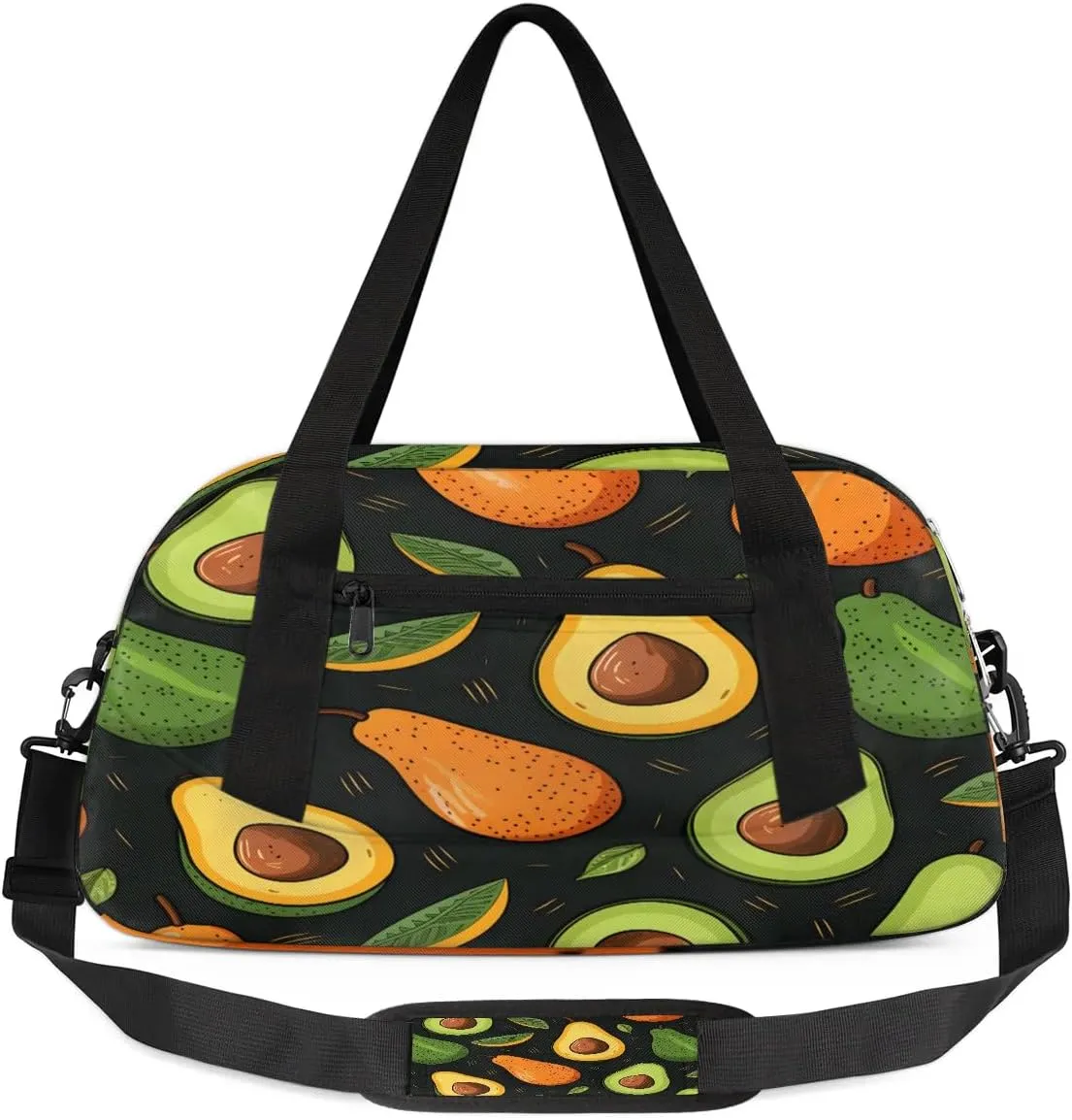Sport Duffel Bag Avocado Fruit Kids Gym Bag Weekender Overnight Bags for Boys Girls Teens Carry On Workout Travel Bag