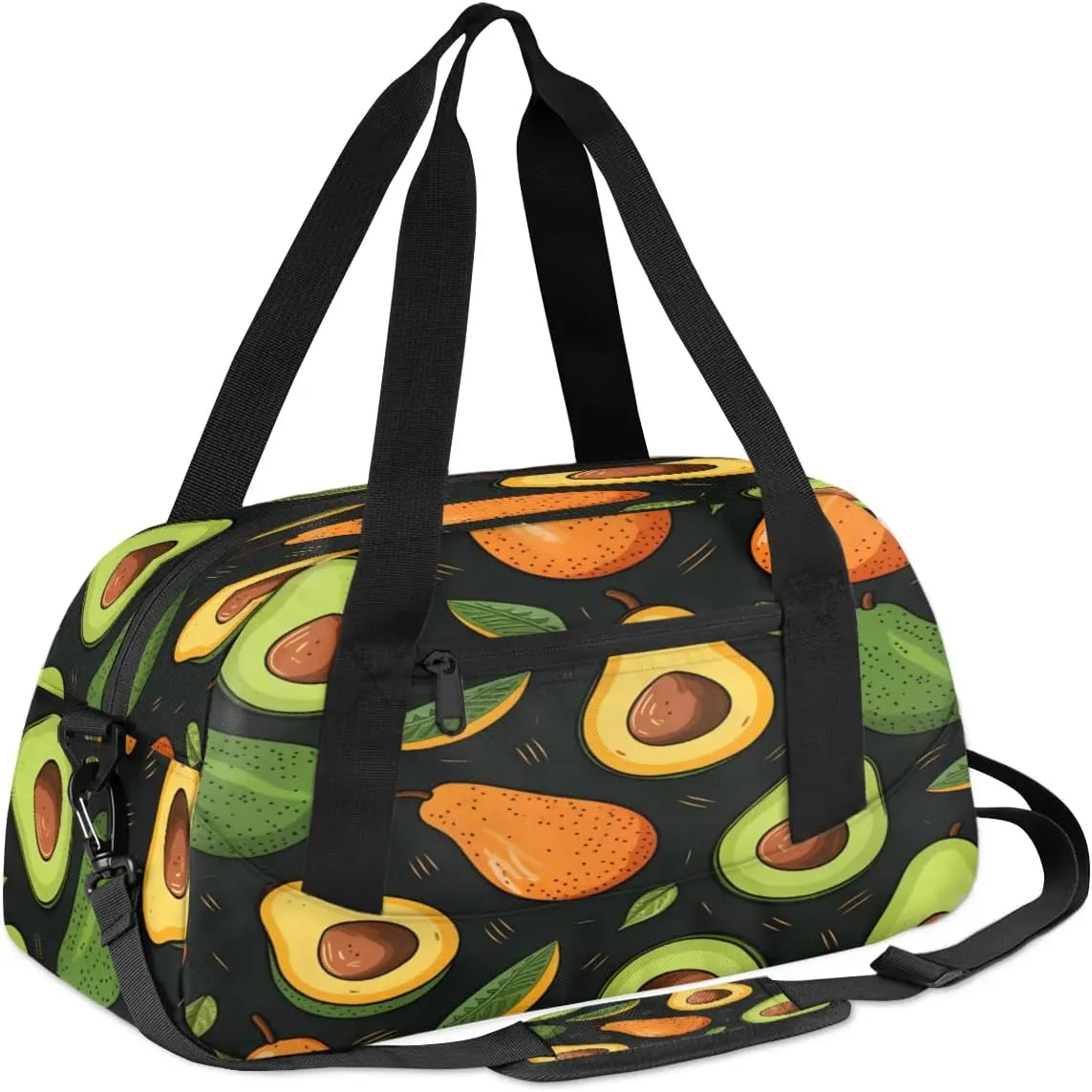 Sport Duffel Bag Avocado Fruit Kids Gym Bag Weekender Overnight Bags for Boys Girls Teens Carry On Workout Travel Bag