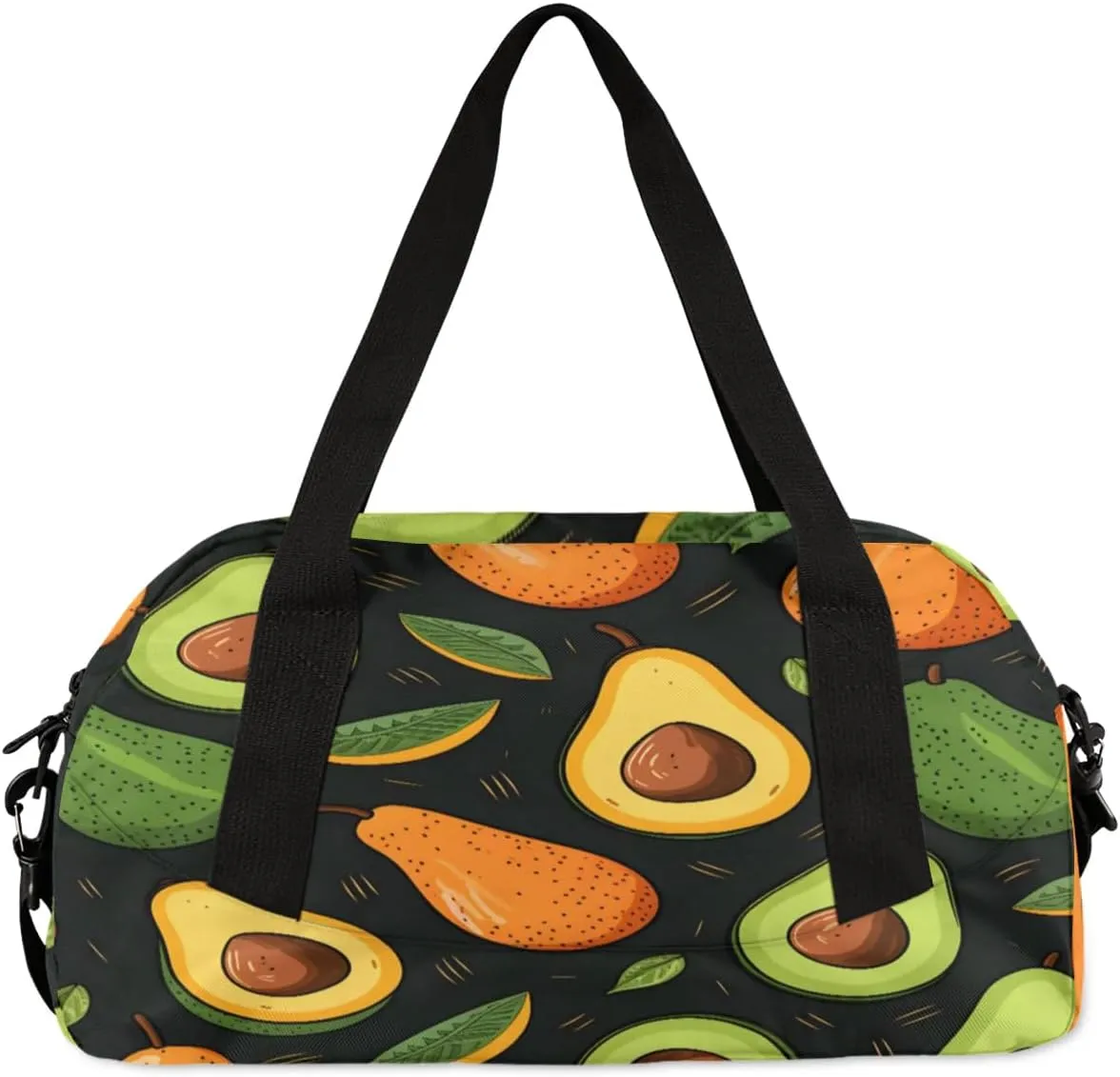 Sport Duffel Bag Avocado Fruit Kids Gym Bag Weekender Overnight Bags for Boys Girls Teens Carry On Workout Travel Bag