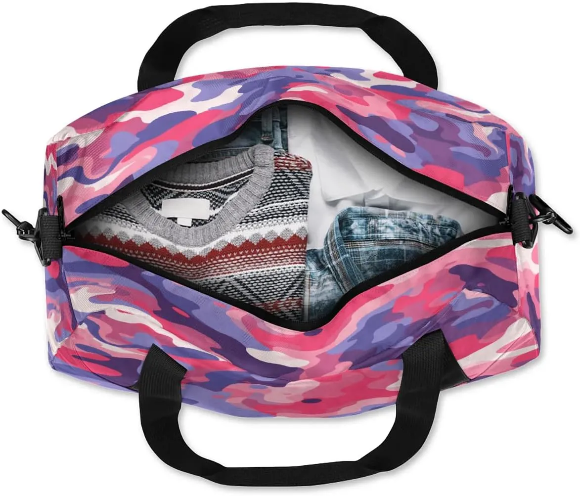 Sport Duffel Bag Beautiful Camouflage Color Kids Gym Bag Weekender Overnight Bags for Boys Girls Teens Carry On Workout Travel Bag