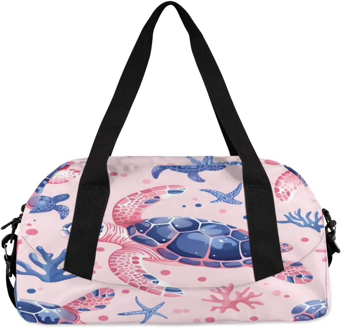 Sport Duffel Bag Beautiful Turtle Kids Gym Bag Weekender Overnight Bags for Boys Girls Teens Carry On Workout Travel Bag