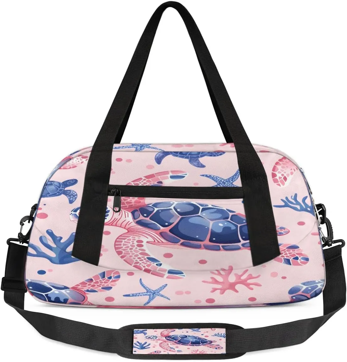 Sport Duffel Bag Beautiful Turtle Kids Gym Bag Weekender Overnight Bags for Boys Girls Teens Carry On Workout Travel Bag