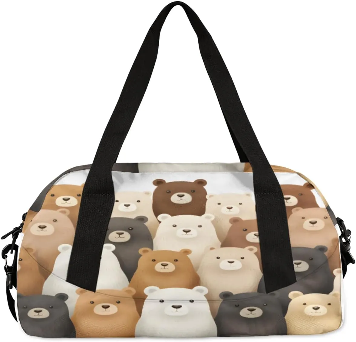 Sport Duffel Bag Cartoon Bears Kids Gym Bag Weekender Overnight Bags for Boys Girls Teens Carry On Workout Travel Bag