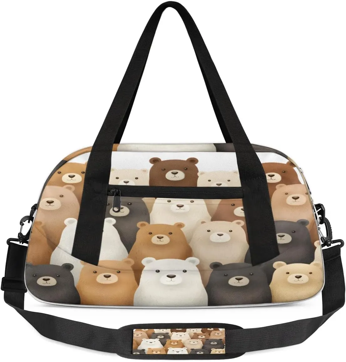 Sport Duffel Bag Cartoon Bears Kids Gym Bag Weekender Overnight Bags for Boys Girls Teens Carry On Workout Travel Bag