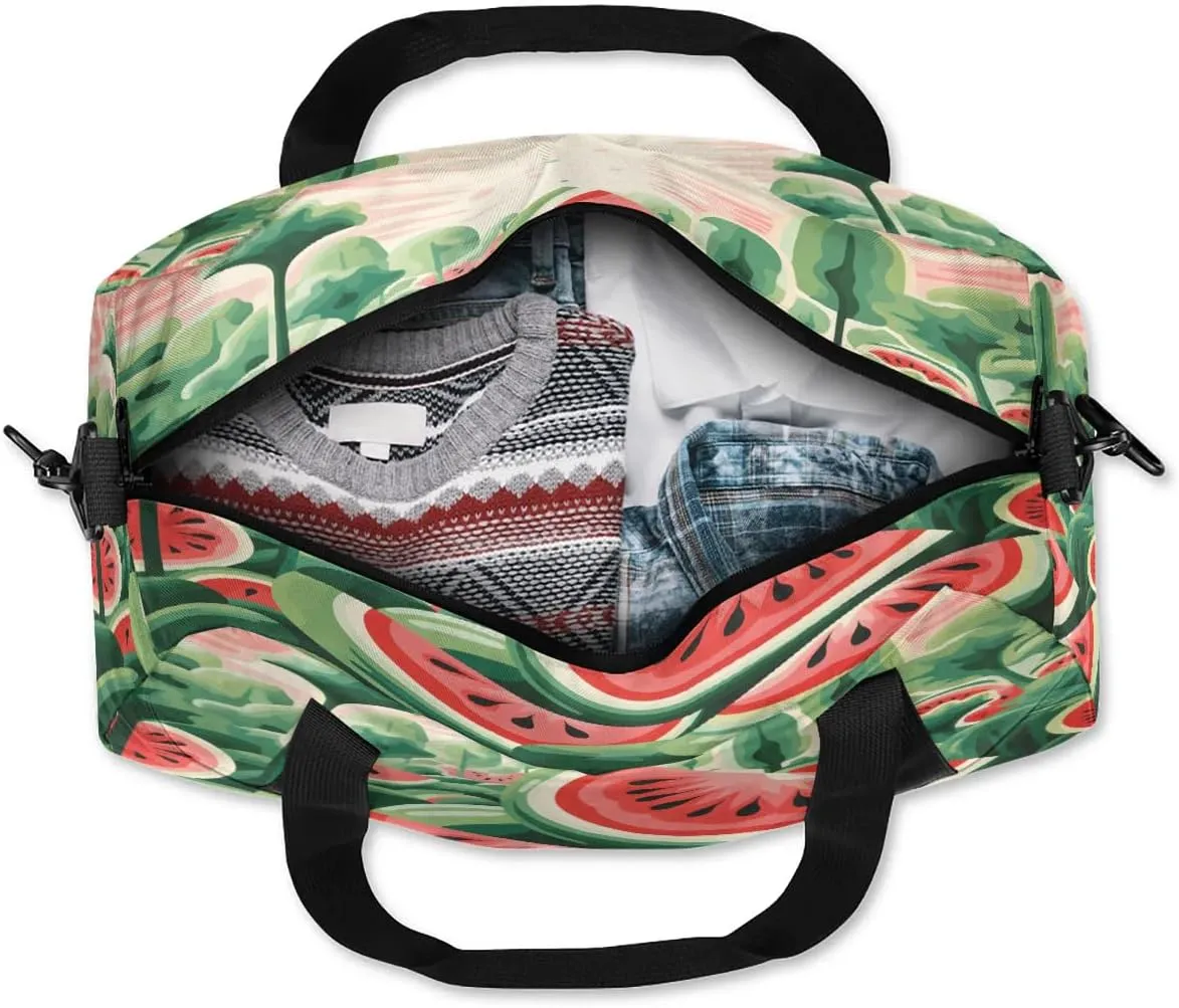 Sport Duffel Bag Cartoon Watermelon Kids Gym Bag Weekender Overnight Bags for Boys Girls Teens Carry On Workout Travel Bag