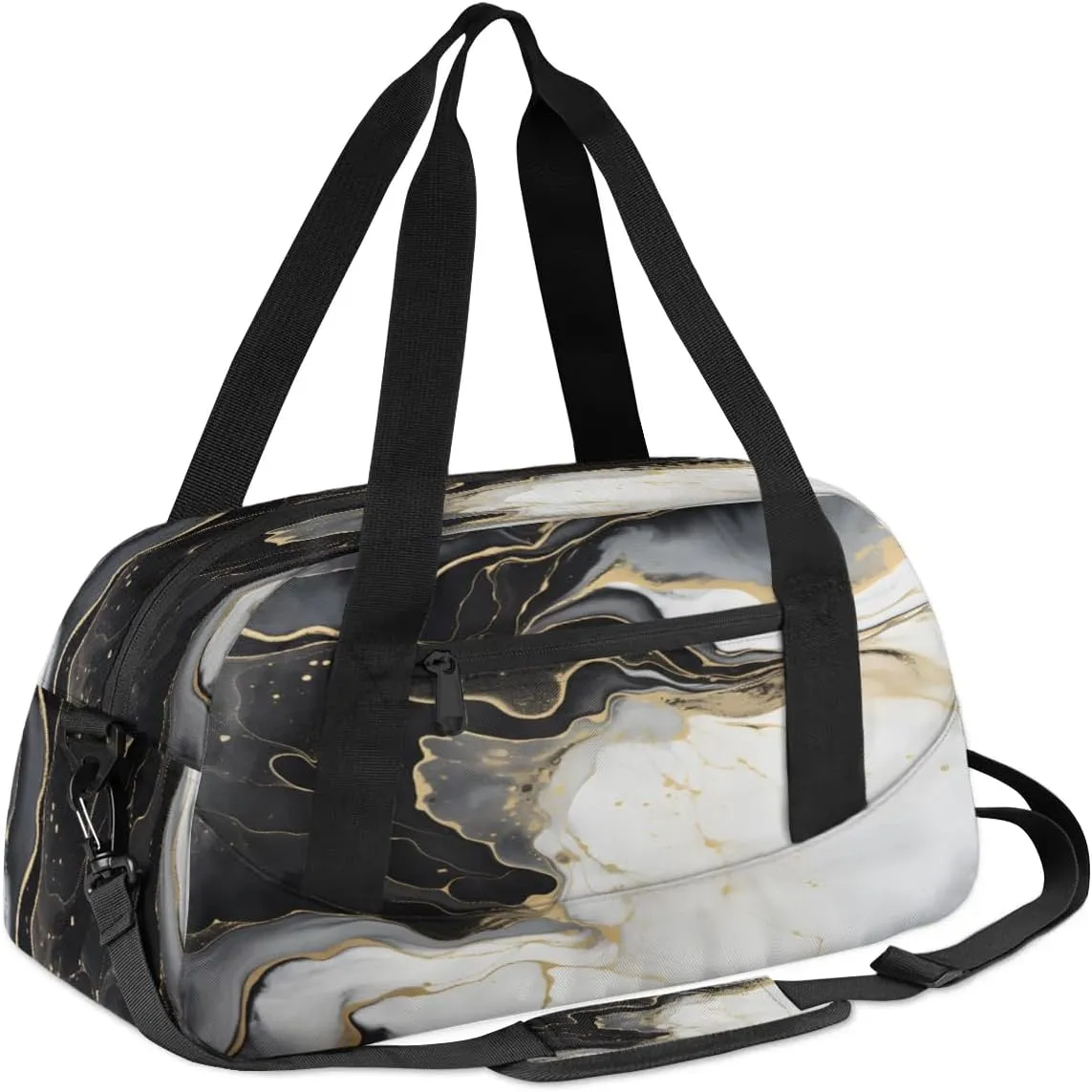 Sport Duffel Bag Classic Marble Pattern Kids Gym Bag Weekender Overnight Bags for Boys Girls Teens Carry On Workout Travel Bag