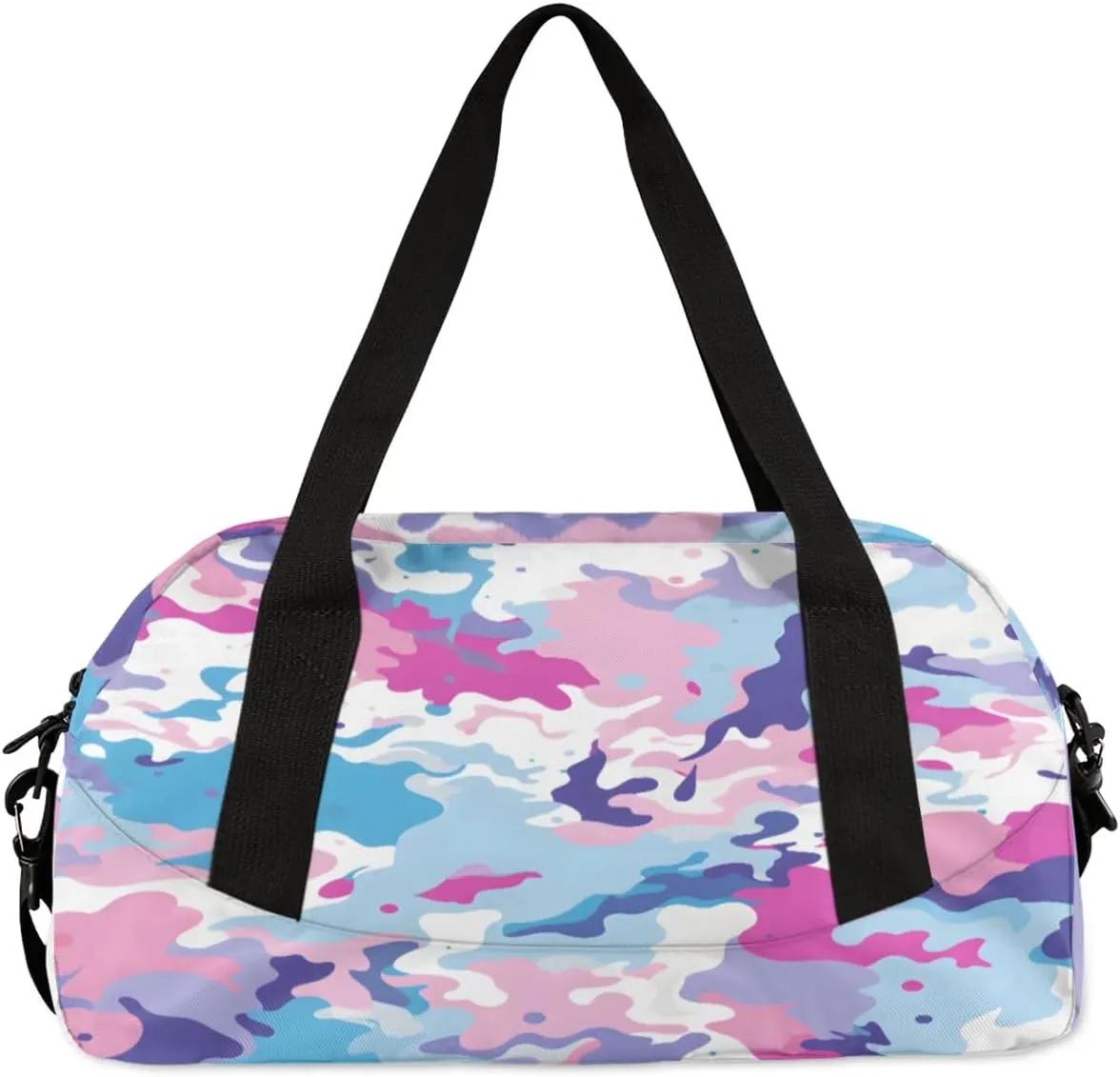 Sport Duffel Bag Colorful Camo Kids Gym Bag Weekender Overnight Bags for Boys Girls Teens Carry On Workout Travel Bag