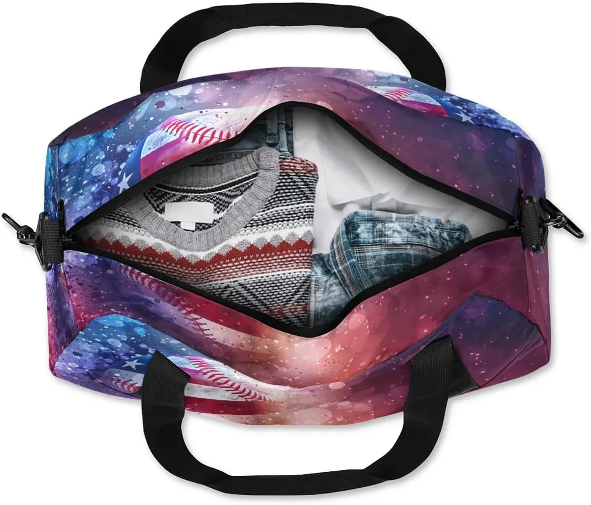 Sport Duffel Bag Creative Baseball Kids Gym Bag Weekender Overnight Bags for Boys Girls Teens Carry On Workout Travel Bag